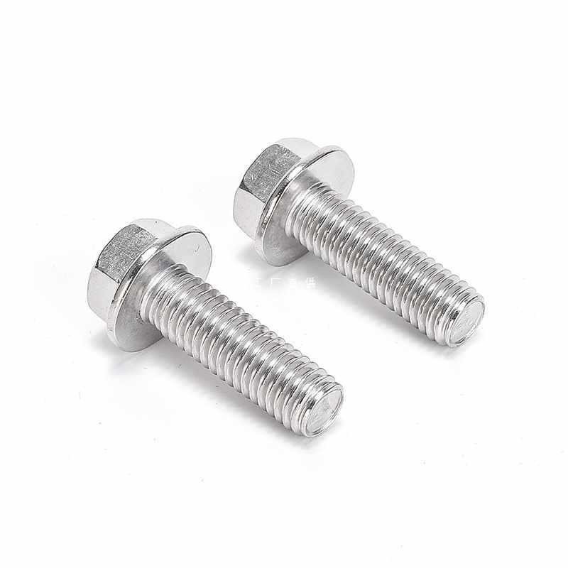 หน้าแปลนสแตนเลสพร้อม Pad มาตรฐานแห่งชาติเคลือบเงาสลักเกลียวหกเหลี่ยมด้านนอก 6E3X201 กันลื่น GB5789 ส