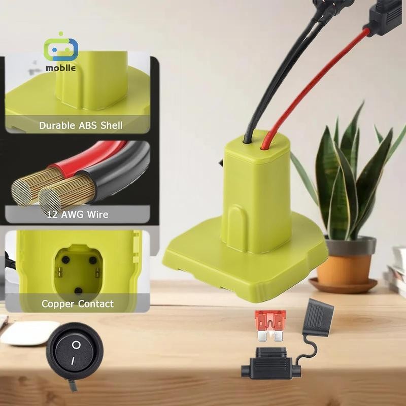 [maygood] 1 PC 18V Power Tool DIY Output Adapter Converter พร้อมสาย Fr RYOBI {TH}