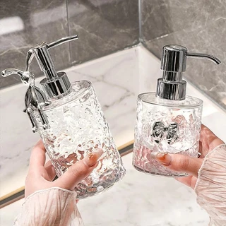 ThaiJoy💓400ml💓โลชั่นอาบน้ำขวดปั๊มรีฟิล ขวดปั๊มทรงสี่เหลี่ยม ใส่สบู่ ขวดแชมพู โฟมสบู่ สีใส ขนาด แชมพูเจลทำความสะอาดมือในห้องน้ำที่ว่างเปล่า ปั๊มสบู่เหลวเคสสีขาว สามารถ ถอดออกได้