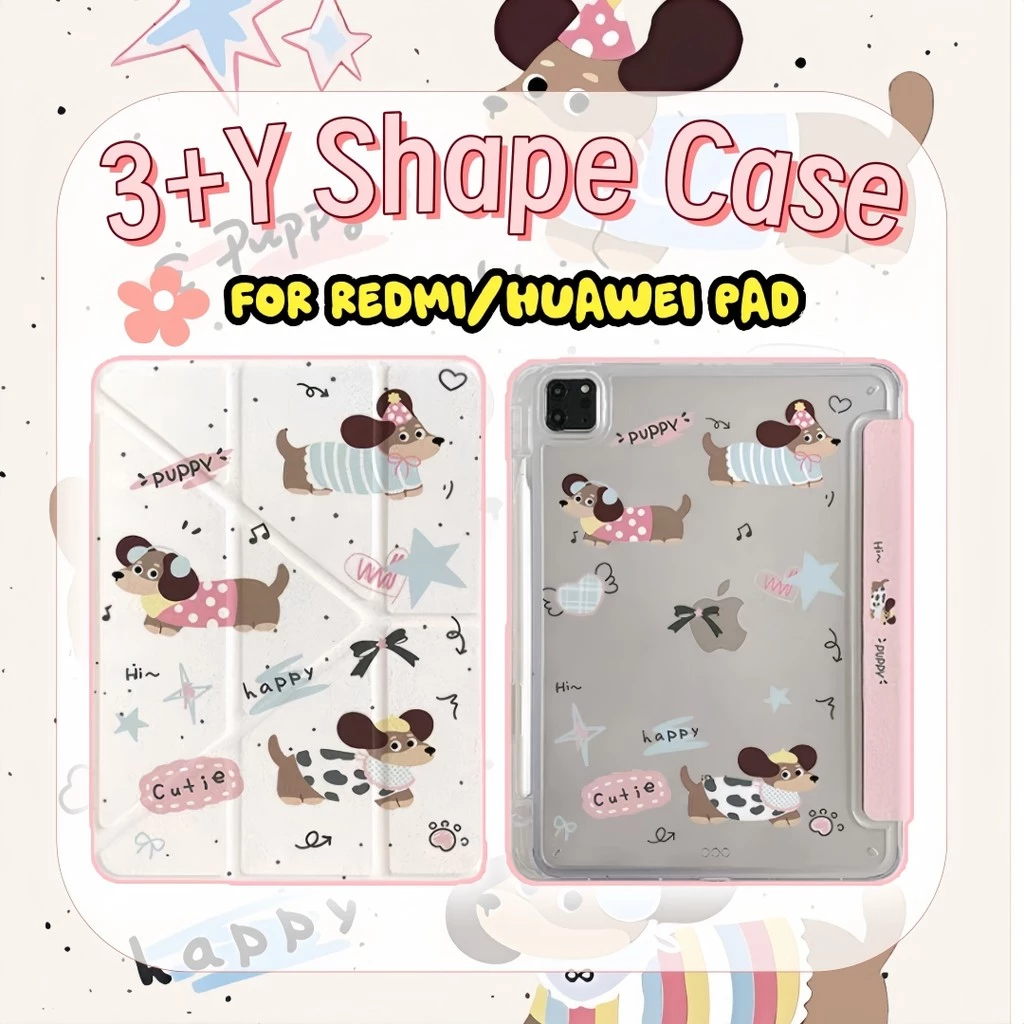 น่ารักเคสกันกระแทก Y-พับสําหรับ for Redmi Pad 2/SE11/8.7 Mi Pad 7 / 7Pro6/6Pro Huawei MatePad 11.5/SE11/12X ใส่ปากกาได