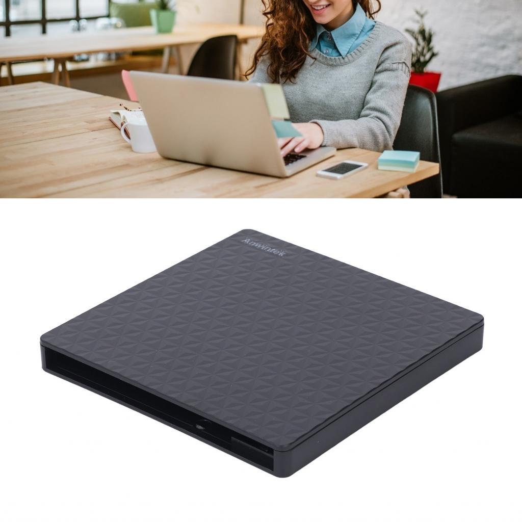 กล่องใส่ไดรฟ์ภายนอกออปติคอลการถ่ายโอนข้อมูลที่เสถียร 5Gbps ป้องกันการรบกวนใช้งานง่ายแบบพกพาสําหรับสต