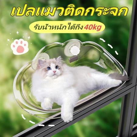 【มีพร้อมส่ง】😺เปลแมวติดกระจก เตียงแขวนสัตว์เลี้ยง รับน้ำหนักได้ถึง สีใส รับน้ำหนักได้ 40 Kg เปลแมว