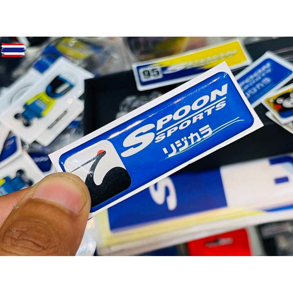 สติกเกอร์แต่งรถ Spoon Sport แท้ สติ๊กเกอร์ ติดรถยนต์ Sticker สปูน สปอร์ต มีให้เลือกหลายแ ไวนิลตกแต่ง