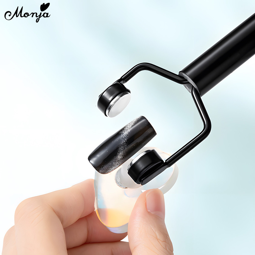 Monja 3in1 เล็บแม่เหล็ก Stick Y รูปแม่เหล็ก Strong ดูด Cat Eye UV เจล Polishเล็บออกแบบเครื่องมือ - รูปที่ 4