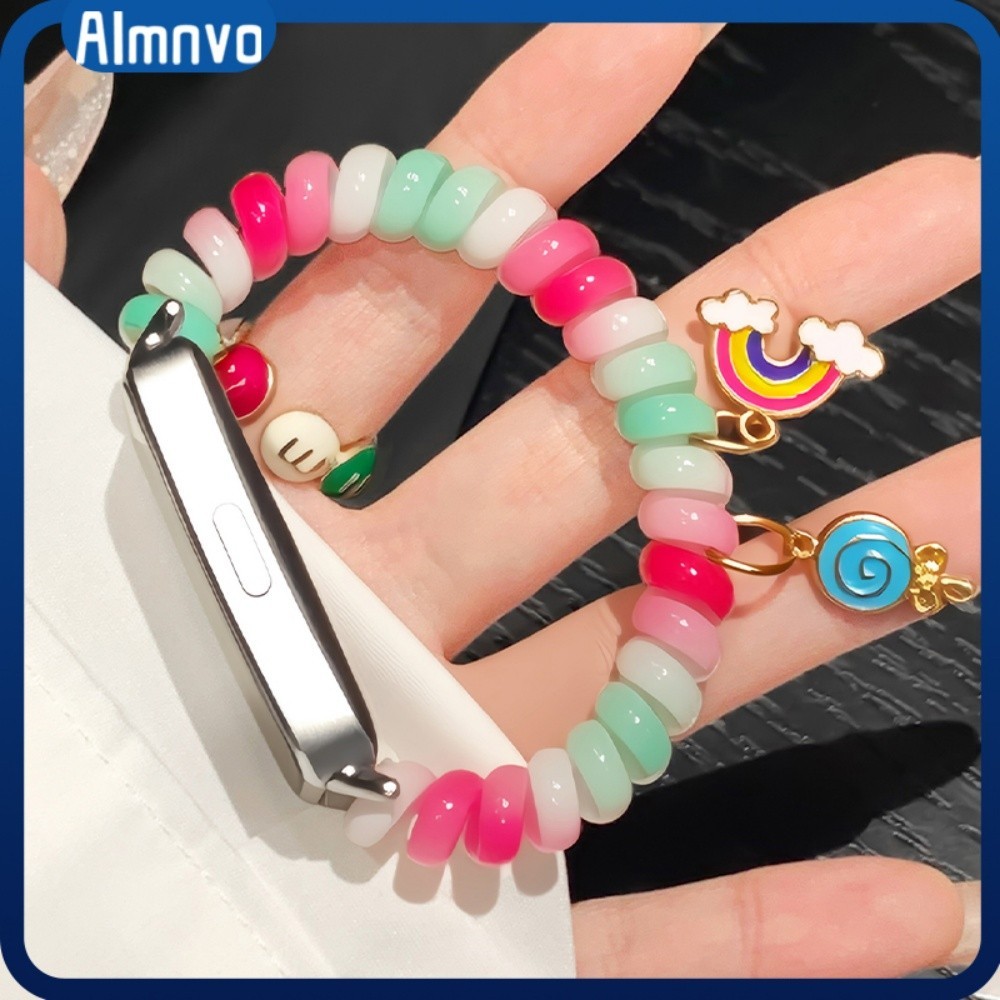 สายรัด Loop Solo น่ารัก for Smartwatch Huawei Band 11 11 Pro 10 9 8 NFC สายผู้หญิง สมาร์ทว็อช สายรัดข้อมือ TPU ยืดหยุ่น