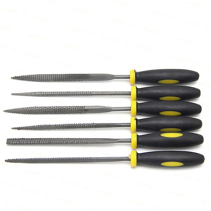 ʚɞ Ne ʚɞ 6 ชิ้น 140 มิลลิเมตรมินิโลหะ Filing Rasp เข็มแฟ้มเครื่องมืองานไม้มือ