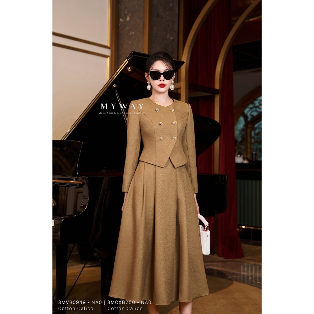 MY WAY ชุดเสื้อกั๊กคอเต่าสั้นคุณภาพสูง 3MVB0949 - 3MCXB250 - NA0