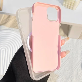เคสโทรศัพท์แบบด้านแม่เหล็ก For iPhone 17 11 12 13 14 15 16 Pro Max Plus เคสนิ่มกันกระแทกสองชั้น 2-in-1 - CXK