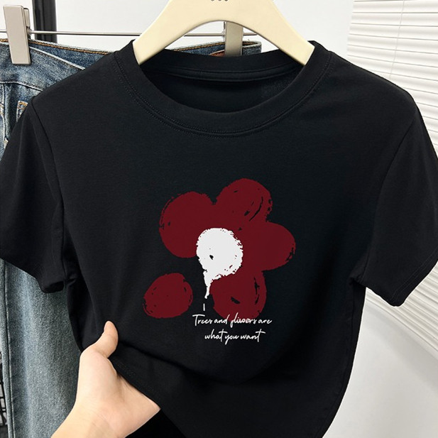 Yout-children เสื้อเด็ก เสื้อคอกลม ใส่สบาย cotton ลายพิมพ์แฟชั่น 2-9 ขวบ เด็ก 'Flower'