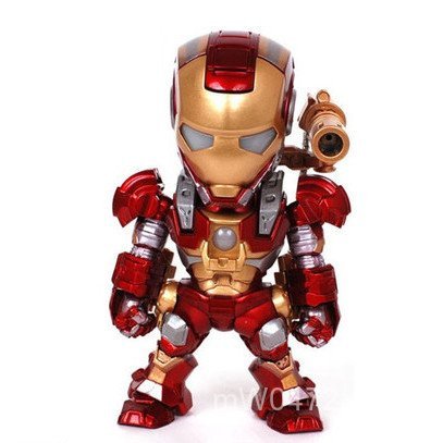 รุ่น Q Iron Man Voice Control 3 Luminous Play Iron Man ตุ๊กตาภาพยนตร์รุ่น Thief Good เครื่องประดับรู