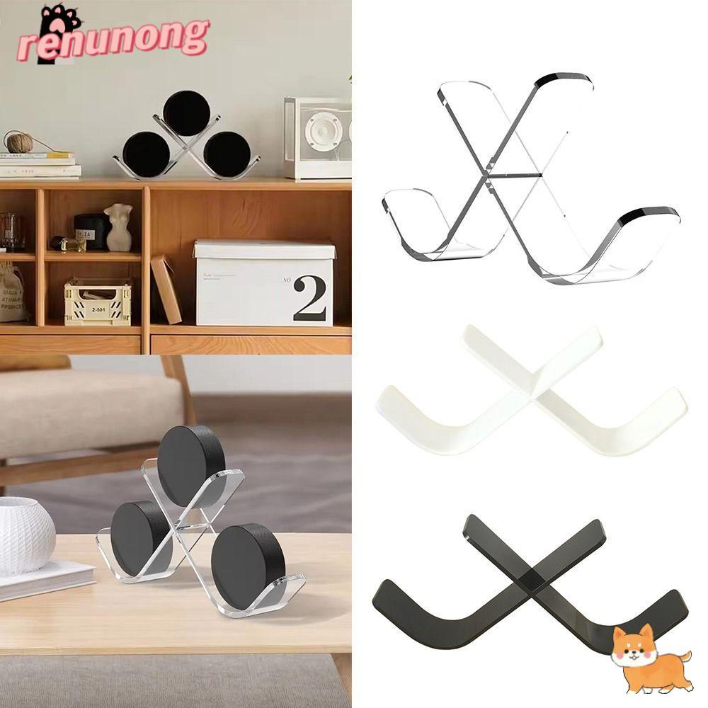 RENUNONG Hockey Puck Display, Triple กีฬาตกแต่ง Ice Hockey Puck ผู้ถือขาตั้ง,อะคริลิคโปร่งใส Desktop