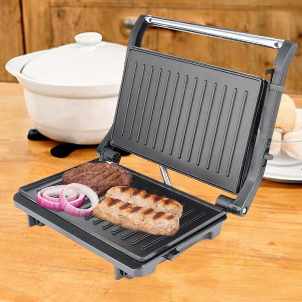[qwnjto] Panini Press Grill, แซนด์วิชกดพร้อมที่จับ, เครื่องทํา Panini 750W สําหรับอาหารเช้าแซนวิชของ
