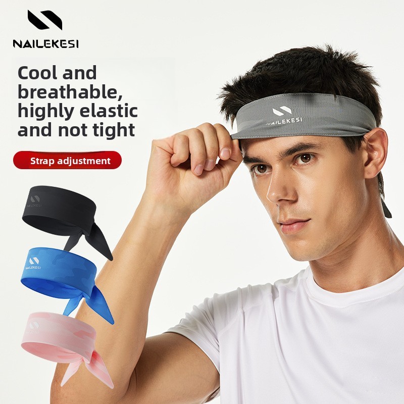 Sports Headband Sweat-Absorbing Anti-Sweat Cooling Headband Headscarf Four Seasons Tennis Badminton Sweat Bandage Headband