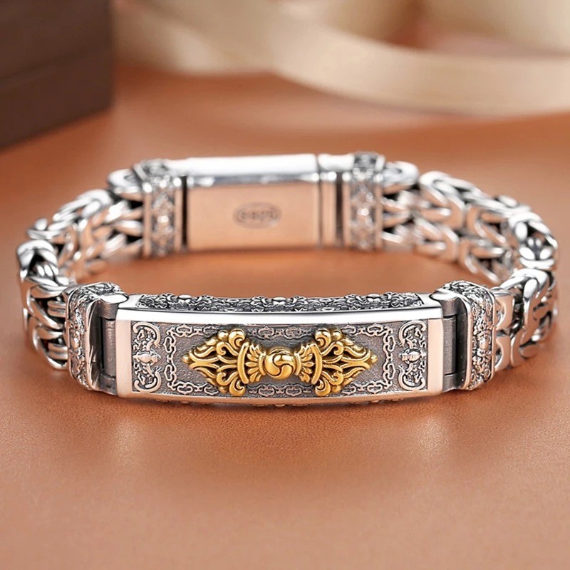 สร้อยข้อมือผู้ชาย เครื่องประดับเงิน สไตล์เฉพาะตัว เหมาะสำหรับคนชอบความแตกต่าง
