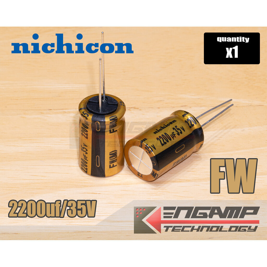 (1ตัว) [E-CAP] 2200uf/35V 85ºC Nichicon FW (M) 16x25mm P=7.5mm