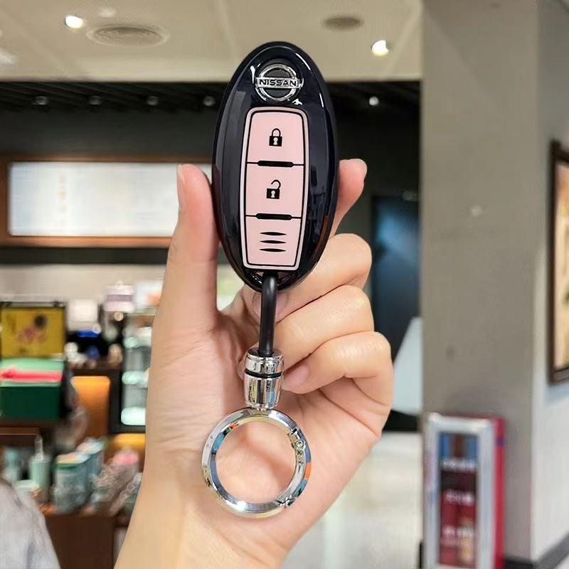ร้านใช่! ปลอกกุญแจสําหรับ Nissan Terra Navara Almera Rogue Grand Livina X-Trail Altima Titan พวงกุญแจ - รูปที่ 2