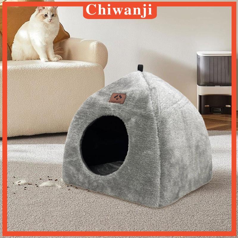 [เท่าไหร่] Cave Bed Cat Bed Cushion Pet Bed Semi Enclosed Rest Non Slip Base Kitten Hideaway สําหรับ