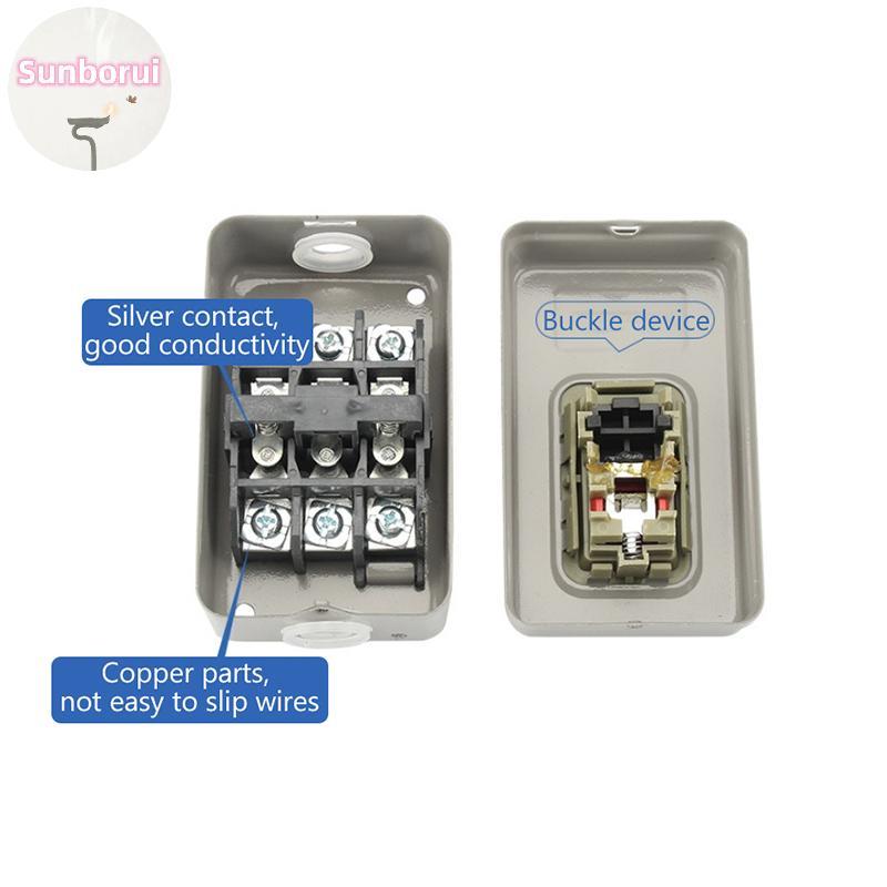 Sunborui Start ปุ่มสวิทช์ AC380V สามเฟส BS211B BS216B BS230B มอเตอร์ควบคุม Start Stop Switch TH