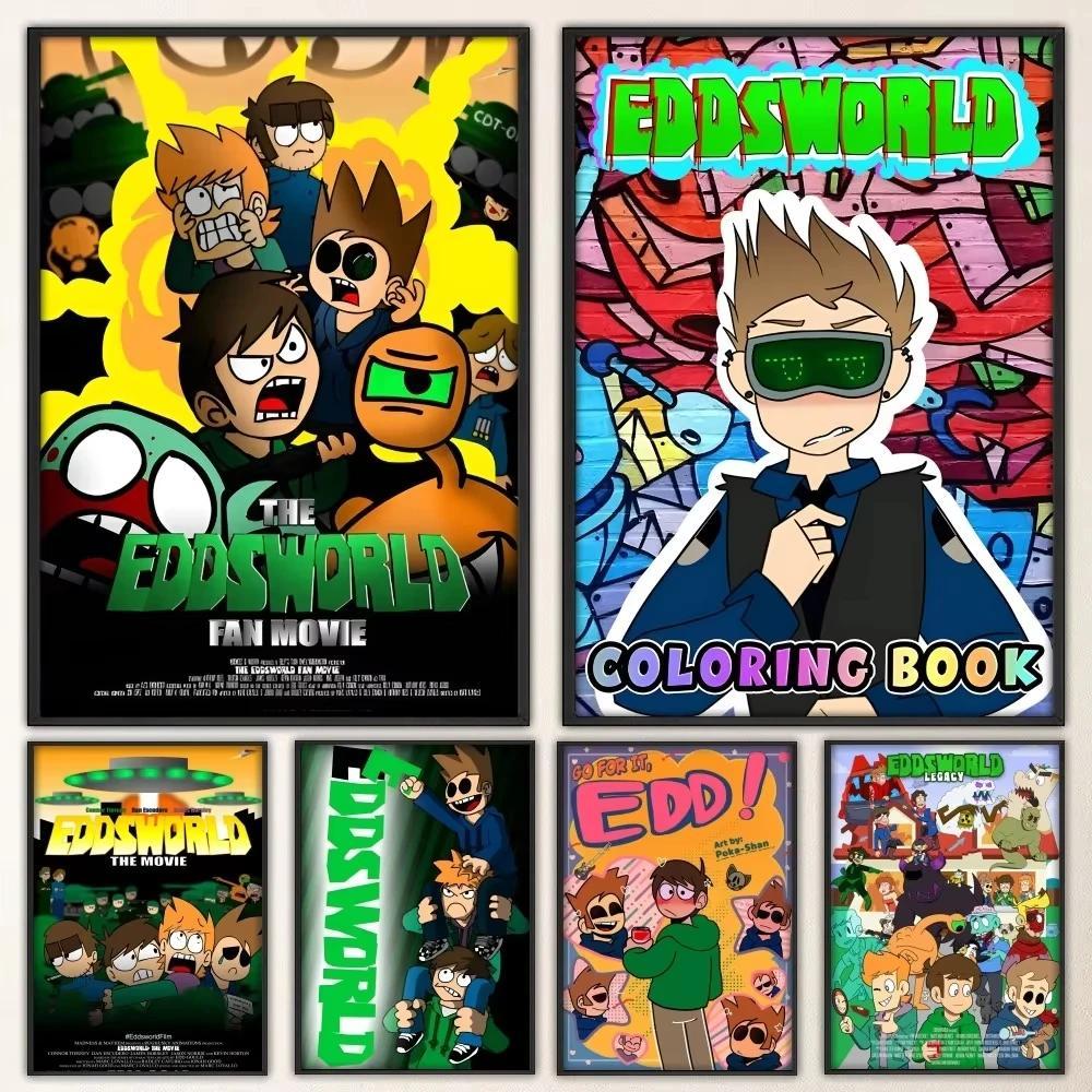 โปสเตอร์สไตล์วินเทจ Eddsworld - สติกเกอร์แต่งผนังสำหรับห้องนั่งเล่นและบาร์