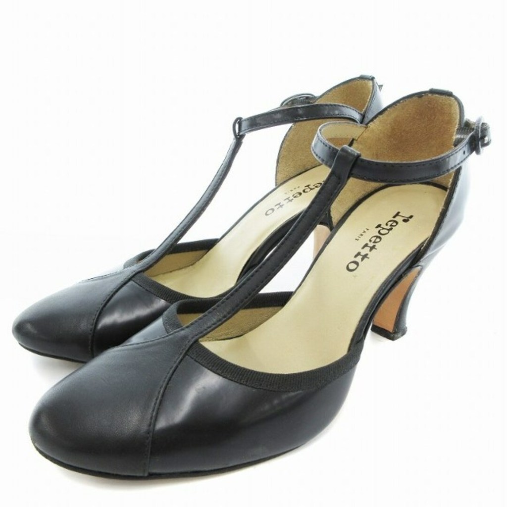 Repetto Pumps leather black Direct from Japan Secondhand