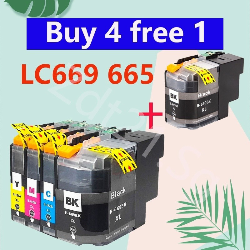 LC669 XL LC665 XL LC-669 XL LC-665 XL BK CMY ตลับหมึกสําหรับ Brother