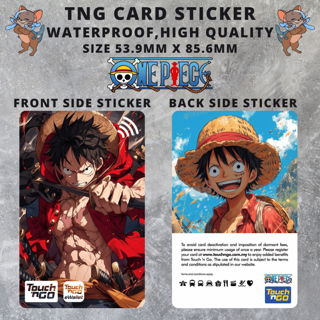 One Pirce Luffy - สติ๊กเกอร์การ์ด/สัมผัส n Go Card Sticker Cover