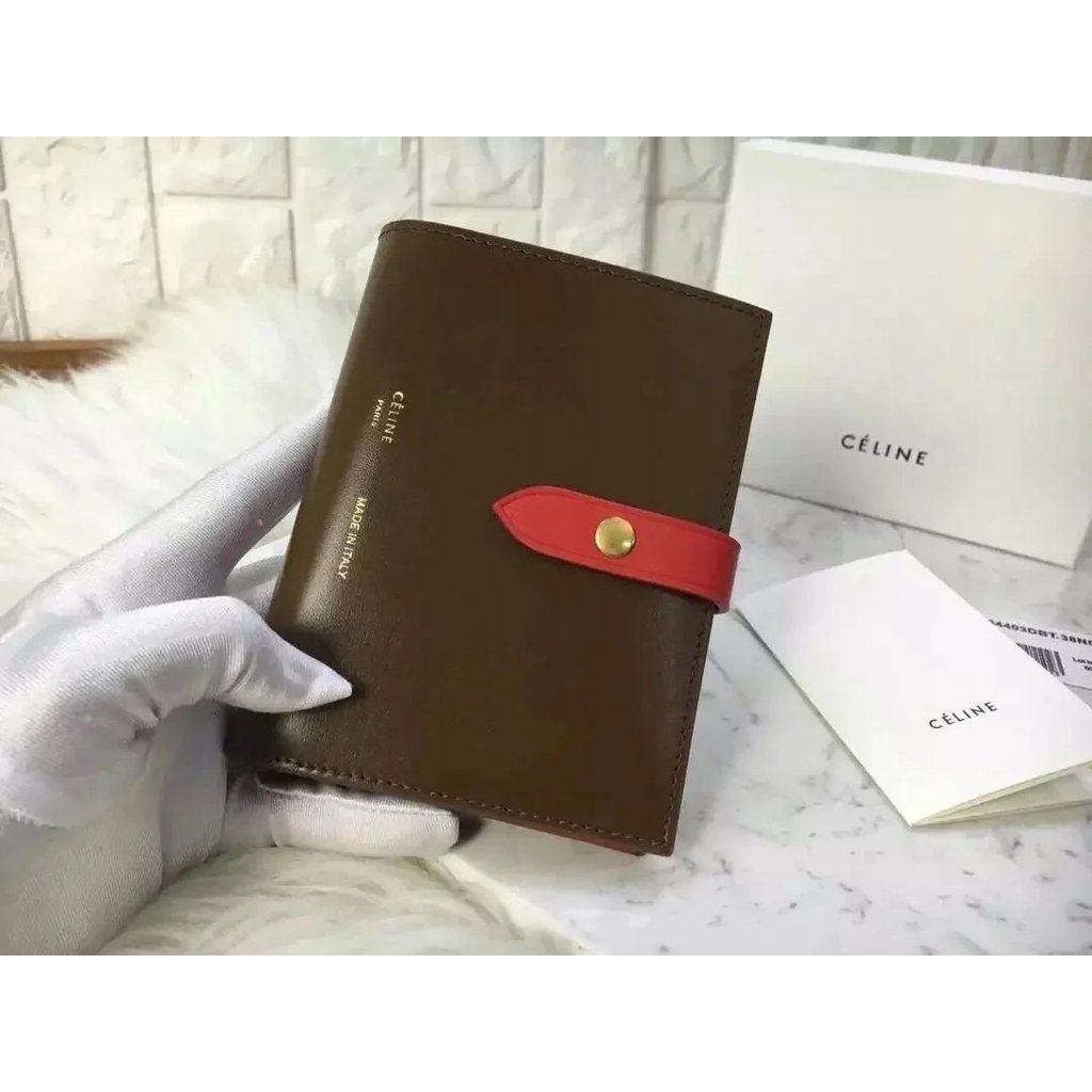 CELINE รุ่น CELINE: 057 #(กระเป๋าสตางค์สั้น) ขนาด: 14 * 10.5 CELINE กระเป๋าสตางค์สั้น Card Selected 