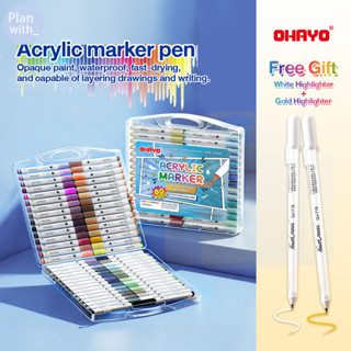 【Ohayo ของแท้】ปากกามาร์กเกอร์อะคริลิค ปากกาอะคริลิคแห้งเร็วไ…