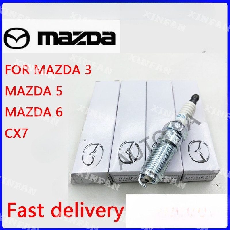 XF 4PCS Iridium Spark Plug สําหรับ Mazda 3 5 6 CX-7 Ford Lincoln L3Y2-18-110 ILTR5A-13G ILTR5A13G