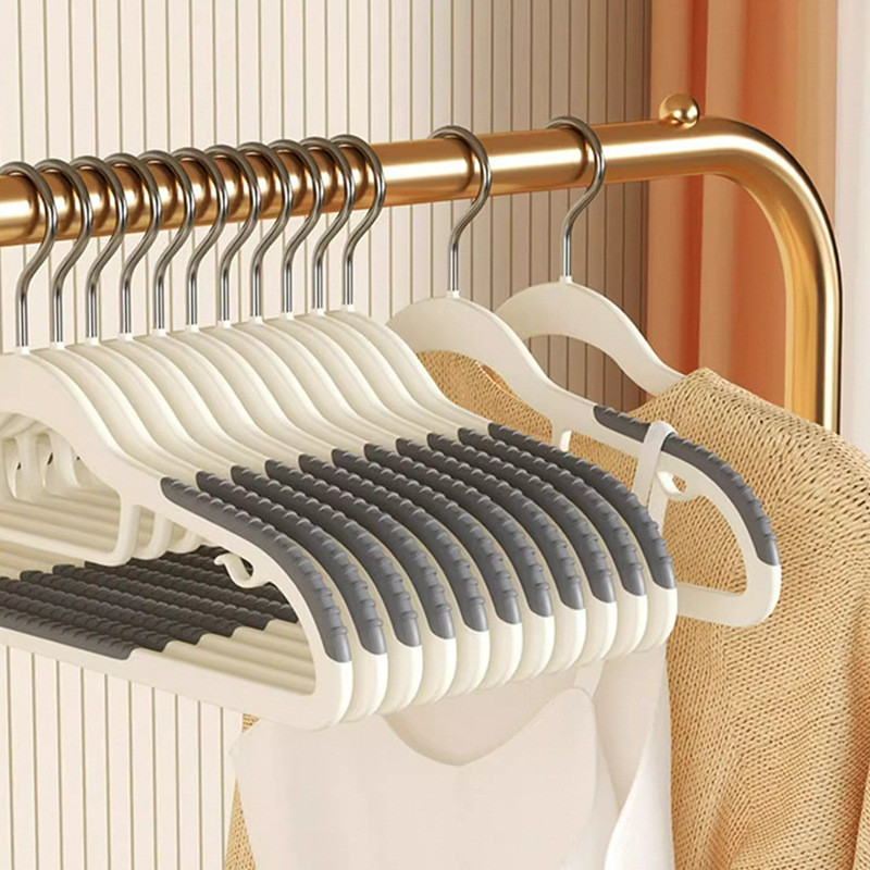 Per Pack Bold ไม้แขวนเสื้อ Anti-slip ครัวเรือน Anti-shoulder มุม Double-ตําแหน่งไม้แขวนเสื้อเสื้อผ้า