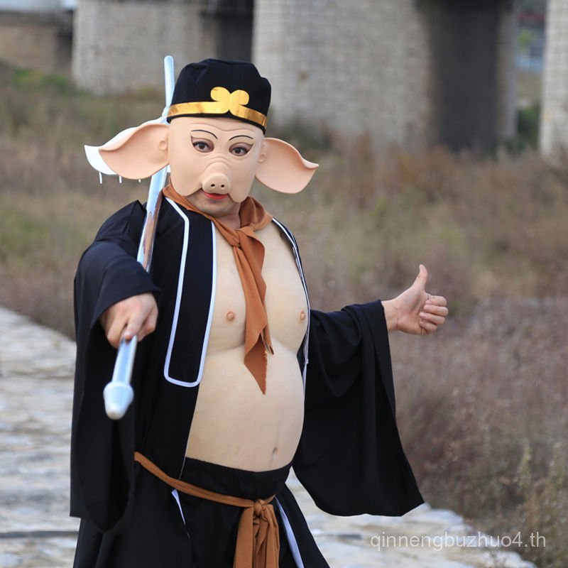 Journey to the West 86 Edition หมู Bajie เครื่องแต่งกายประสิทธิภาพหมูท้องหมู Bajie หน้ากากหมู Bajie 
