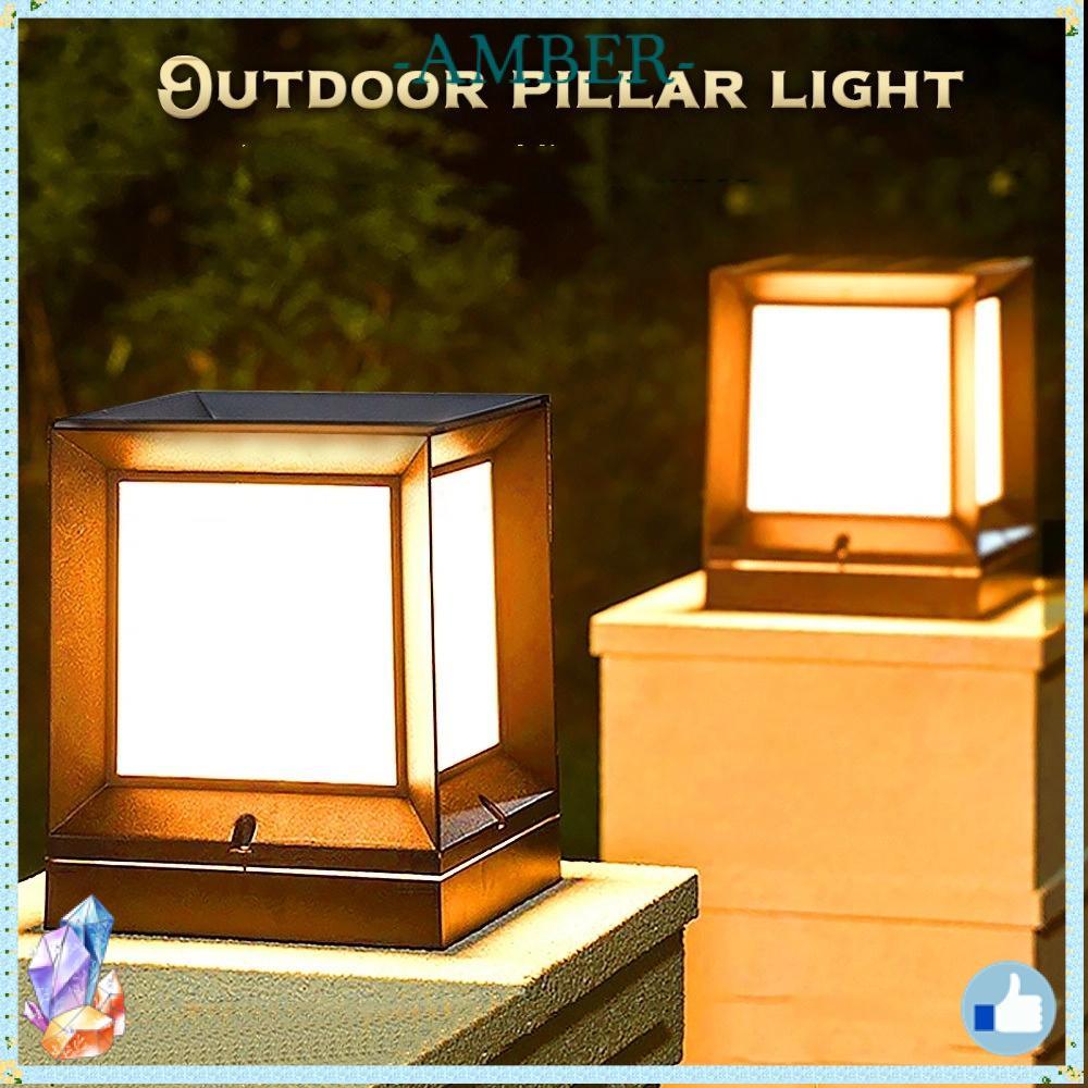 คอลัมน์ไฟ LED 220V แบบมอดิرن กลางแจ้ง กันน้ำ IP54 พร้อมฝาครอบ E27 สำหรับสวน