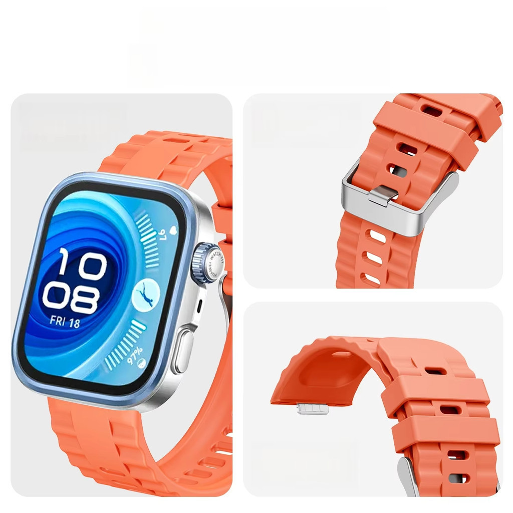 สายซิลิโคนกับหัวแม่เหล็ก for Smartwatch Huawei Watch Fit 4/Fit 4 Pro /Fit 3 อุปกรณ์เสริมวงซิลิโคนกีฬา for Huawei Fit 3 - รูปที่ 6