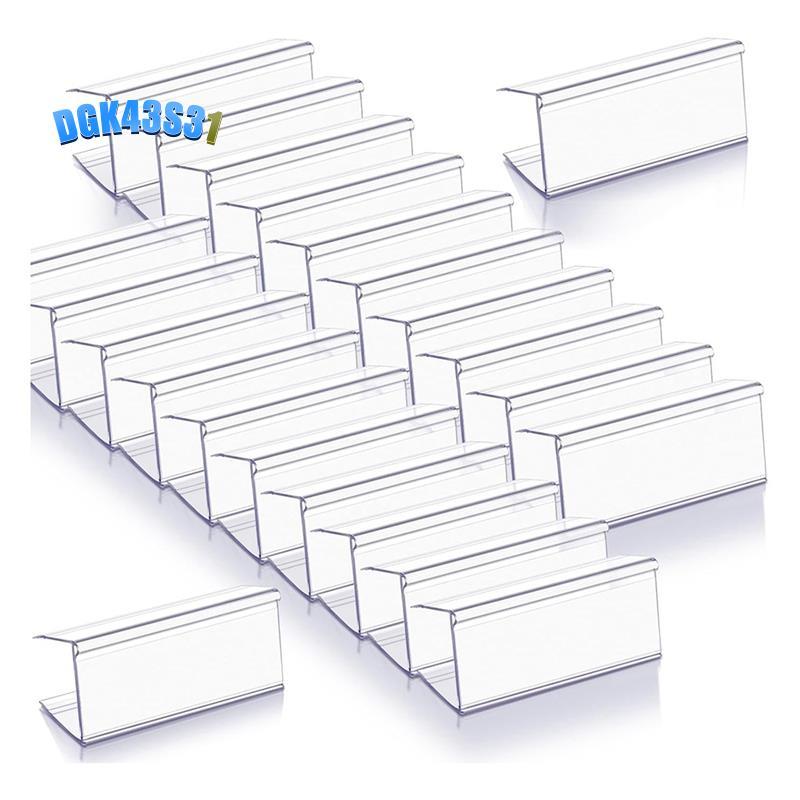 dgk43s31Price Tag 2.4 in L X 1 in H พลาสติกใสไม้ชั้นวางป้าย 100 ชิ้นสําหรับชั้นวางหนังสือชั้นวาง,ไม้