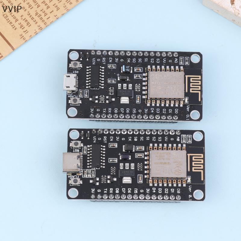 VVTH Nodemcu Lua V2.1 ESP8266 ESP-12F บอร์ดพัฒนา WIFI Micro USB- CH340 กระดานดําพร้อมปุ่มแฟลชและ RST