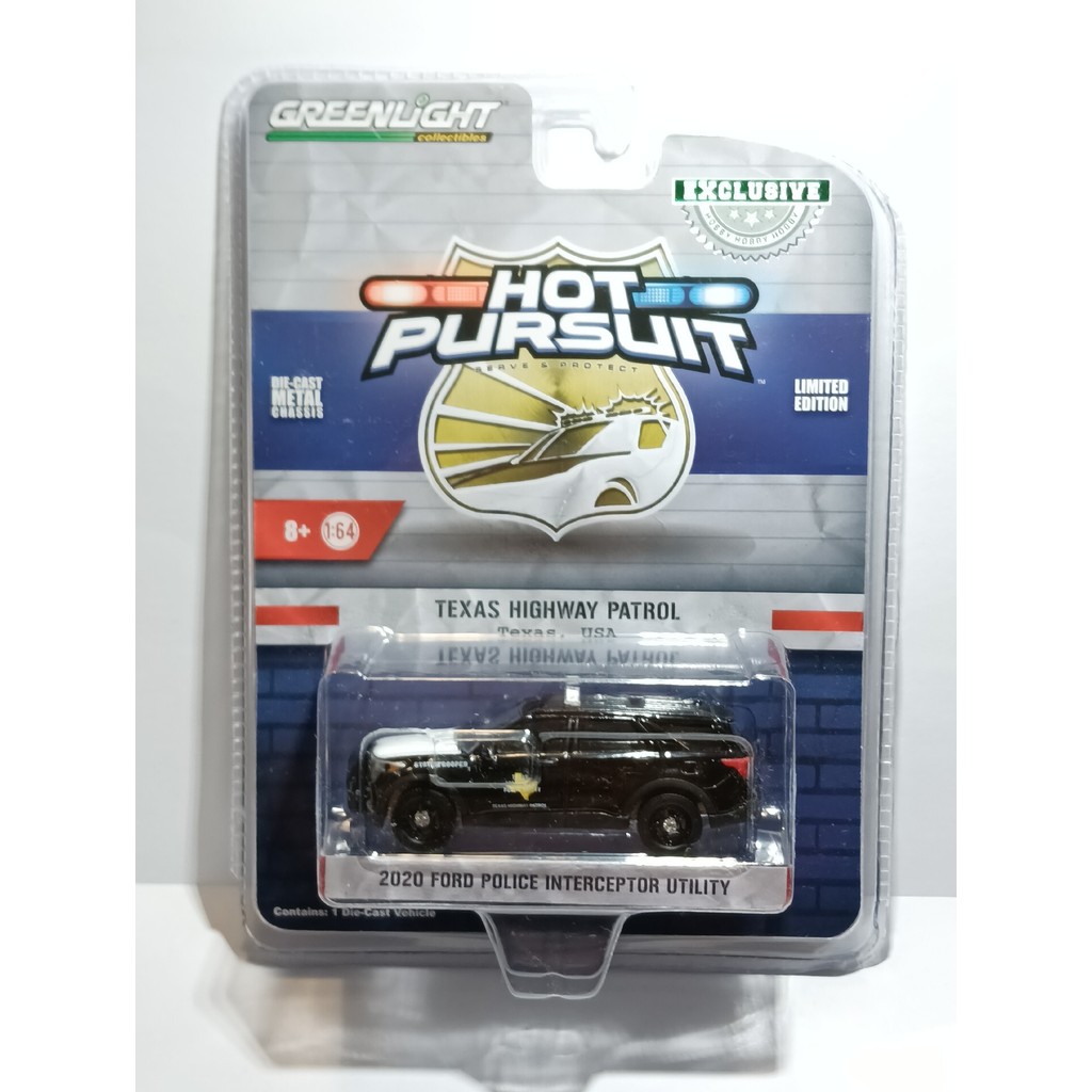 สีเทา 1 Greenlight Greenlight 1/64 Ford Police Interceptor Explorer SUV Texas High Speed Patrol Pain