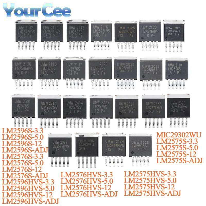 5pcs LM2576HVS LM2576HVS-5.0 LM2596HVS LM2576HVS-12 LM2576S LM2596S-3.3 LM2596S-ADJ 12 5.0 3.3 TO-26
