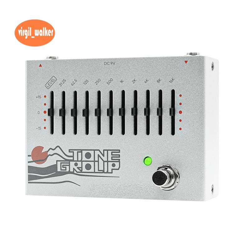 -01 Equalizer Guitar Low Pitch Effects Pedal พร้อม 10-Band EQ Tone Group Controller Pedal