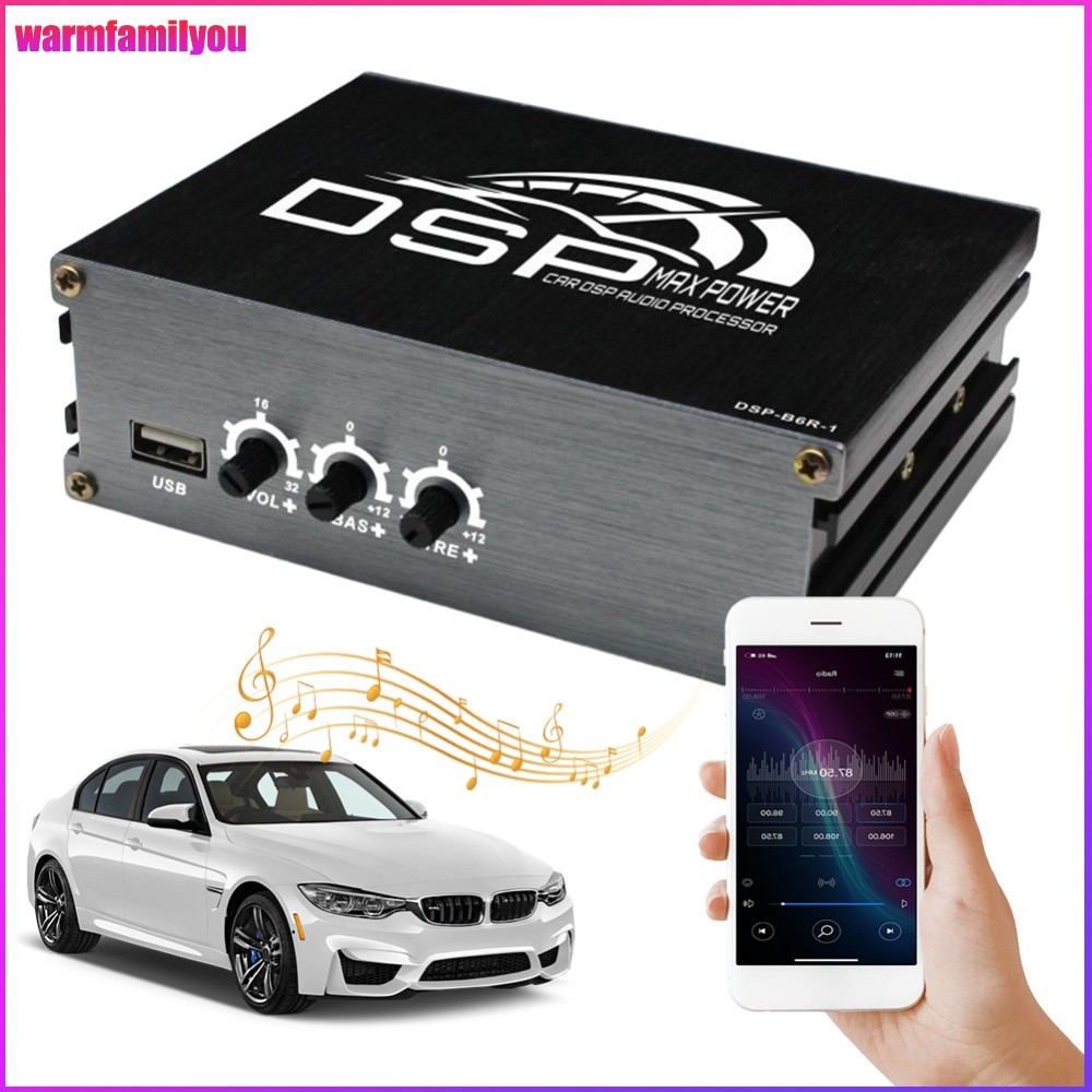 จัดส่งที่รวดเร็ว 4x50W รถ DSP เครื่องรับสัญญาณเสียงดิจิตอลรองรับ APP ควบคุม DSP รถเครื่องขยายเสียง D
