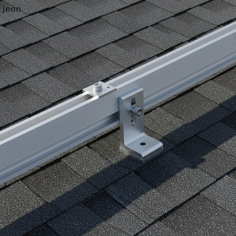 [jeon] L-Foot/L-Feet Mount Aluminium Braet สําหรับรองรับรางแผงโซลาร์เซลล์