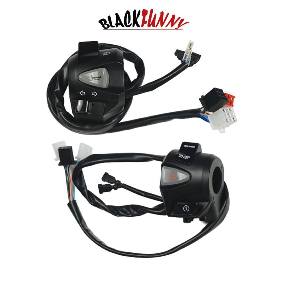 BLACKFUNNY 2 ชิ้นรถจักรยานยนต์สําหรับ PCX Start Kill Horn ไฟเลี้ยว Combo เปลี่ยนการปรับเปลี่ยนชิ้นส่