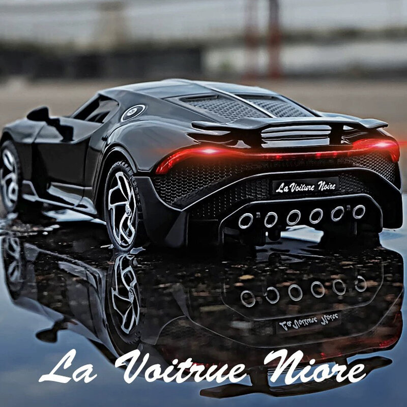 RUM1:32 Scale Bugatti La Voiture Noire รถรุ่น Light & Sound effect รถ diecast ของเล่นสําหรับของเล่นเ