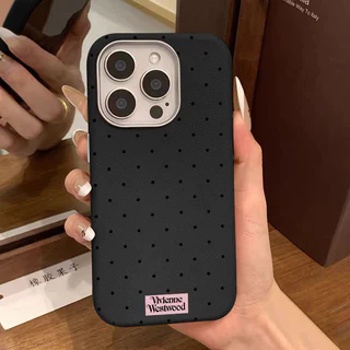 เคสไอโฟน 11 สำหรับ iPhone 17 16 14 15 12 13 Pro Max 16 15 7 8 14 Plus X XR XS ปกหนังลายจุดสีสันสดใสน่ารัก