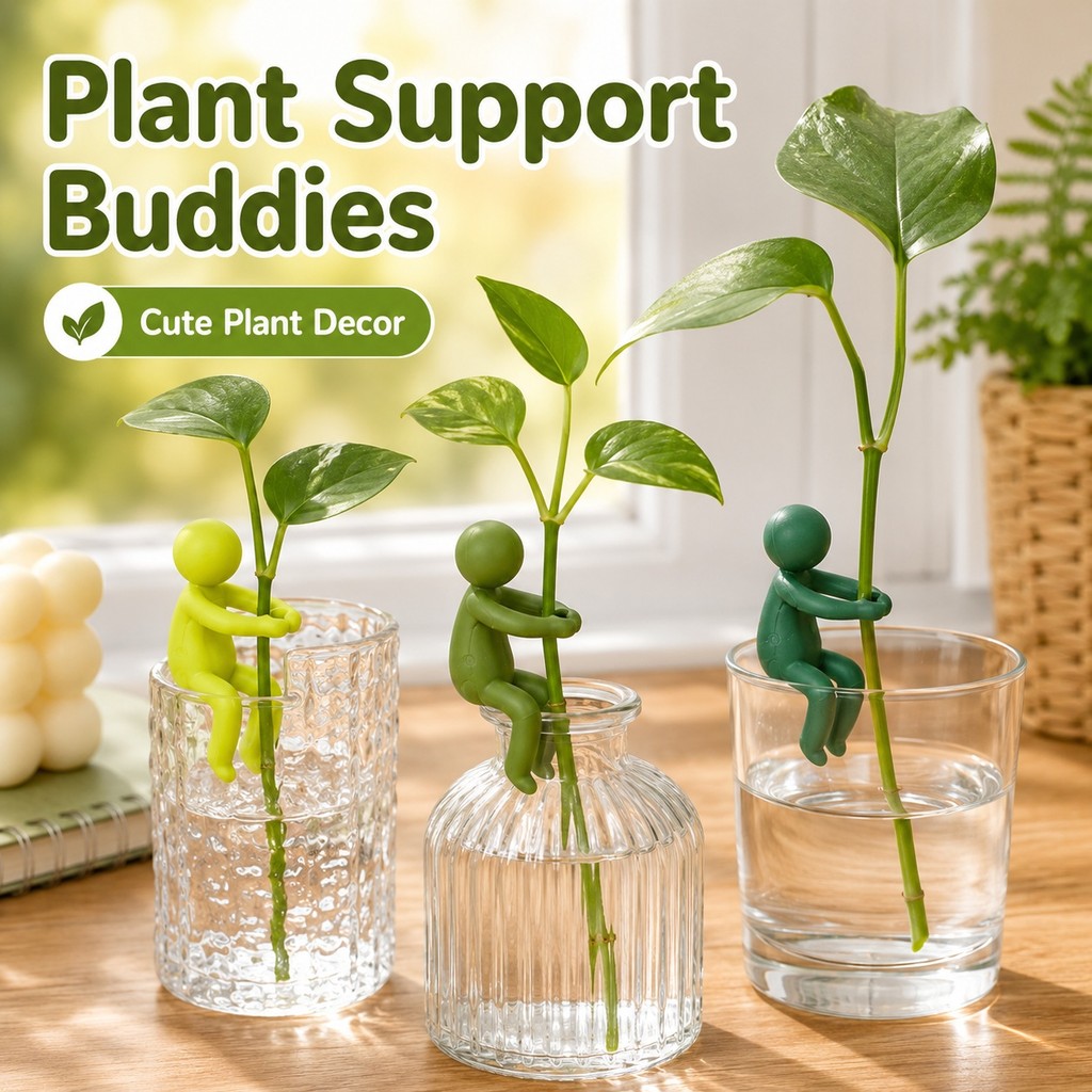 3/6PCS แบบพกพา vine การฝึกอบรมพืชสนับสนุน Stake รูปน่ารักไม้ Stake ตกแต่งผู้ถือสําหรับบ้านสวน
