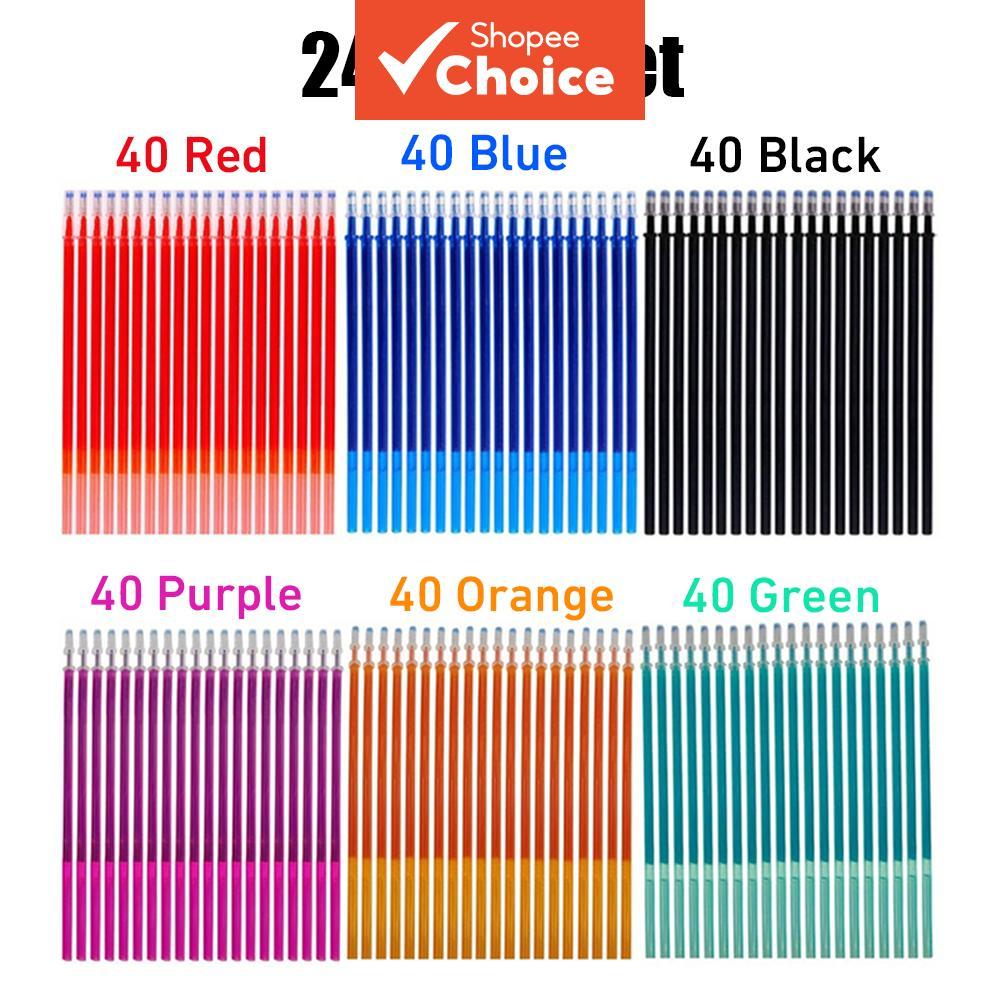 ลบได้ เจลเติมชุด240ชิ้น0.5มิลลิเมตรคลาสสิก6สีปากกาเติมเมจิกแห้งเร็วล้างทําความสะอาดได้สําหรับสํานักงานภาพวาดออกแบบเครื่