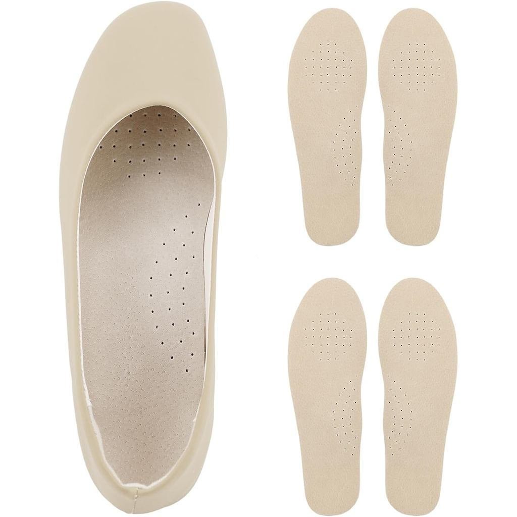LeatherBarefootShoeInsoleswithArchSupport|ThinSocklessInsertsforWomenFlatsDressShoes|ป้องกันเหงื่อแล