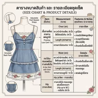 Mini flower เสื้อสายเดี่ยว กระโปรงลูกไม้ปัก (แยกขาย/เซต) t68+t69