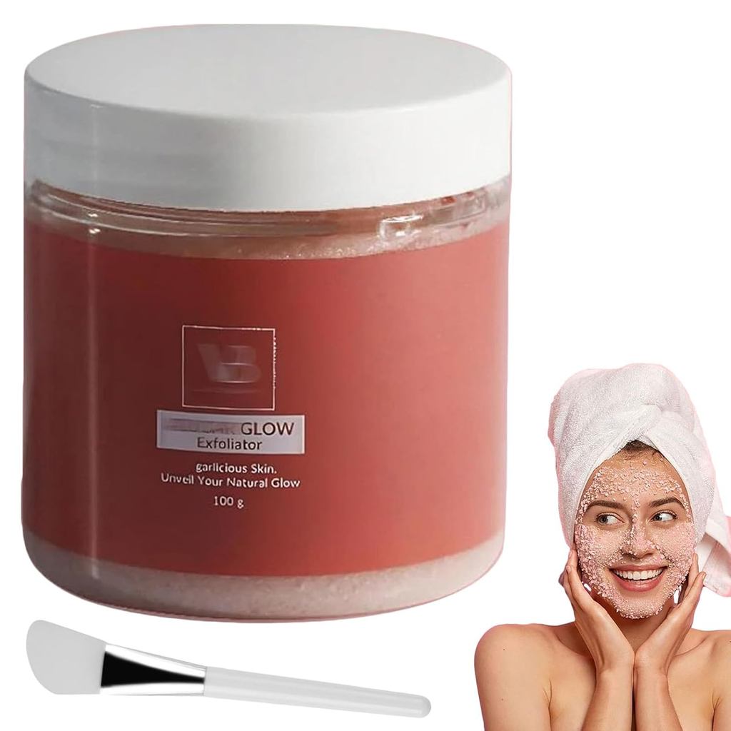 Face Glow Exfoliator - Glow Blanqueador Y Exfoliant, Sugar Facial Scrub, Organic Face & Body Scrub ส