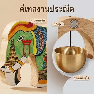กระดิ่งลมประตู ไม้เนื้อแข็ง ป้องกันการโจรกรรม เตือนความจํา กระดิ่งแขวนประตูสําหรับตกแต่งทางเข้าประตู