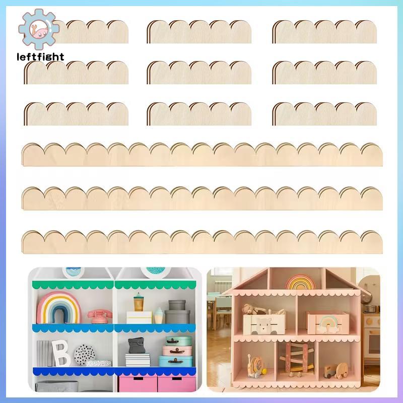 ซ้าย 6/12ชิ้นรูปพัดลมตกแต่งไม้แถบที่ยังไม่เสร็จกรอบไม้สําหรับตกแต่งบ้าน ทําเอง,ตู้,กรอบหน้าต่าง,พรรคตกแต่ง GHT